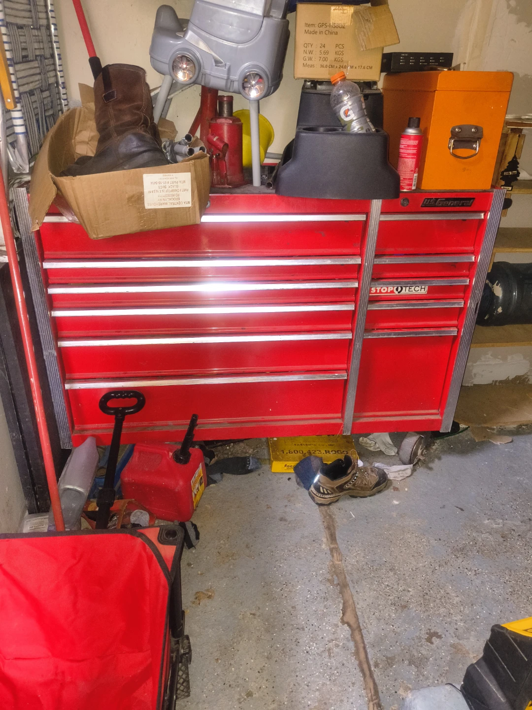 Stop Tech Red Rolling Tool Chest with Tools - photo 3