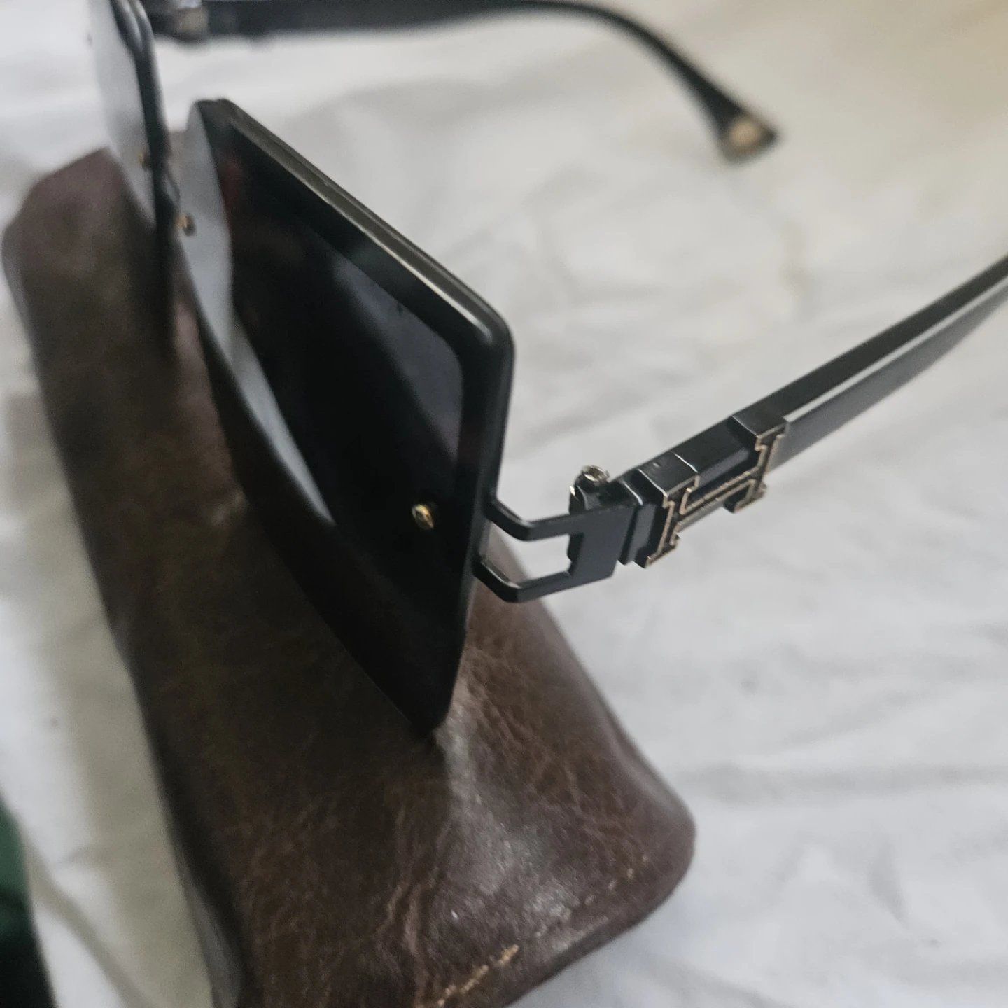Black Square Sunglasses with Case - photo 2