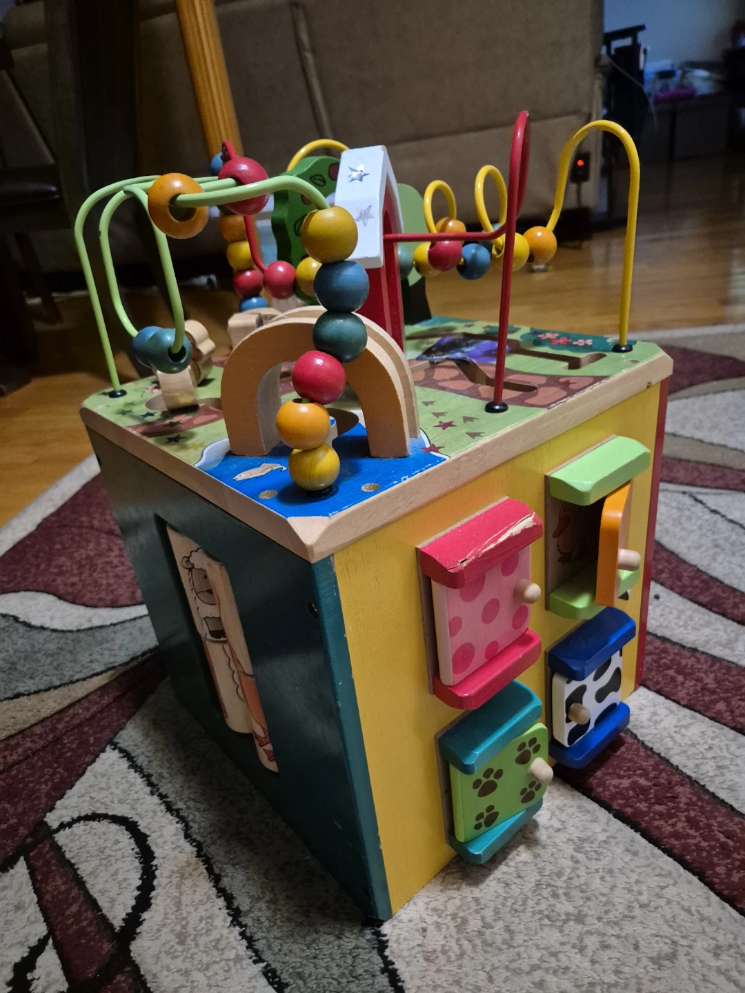 Wooden Activity Cube Toy