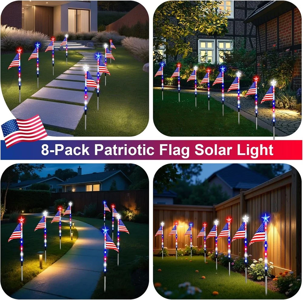 8 solar string lights, 2 garden gnomes, USA toque - photo 2