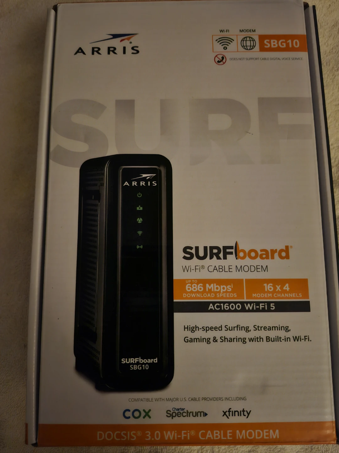 Arris Wi-fi Cable Modem, New in box