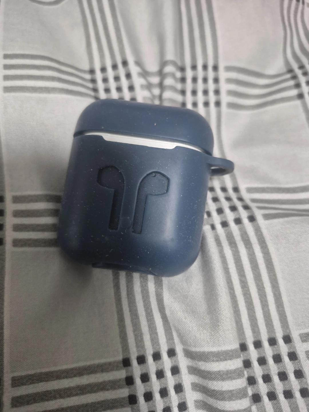 White Earbuds with Blue Protective Case - photo 3