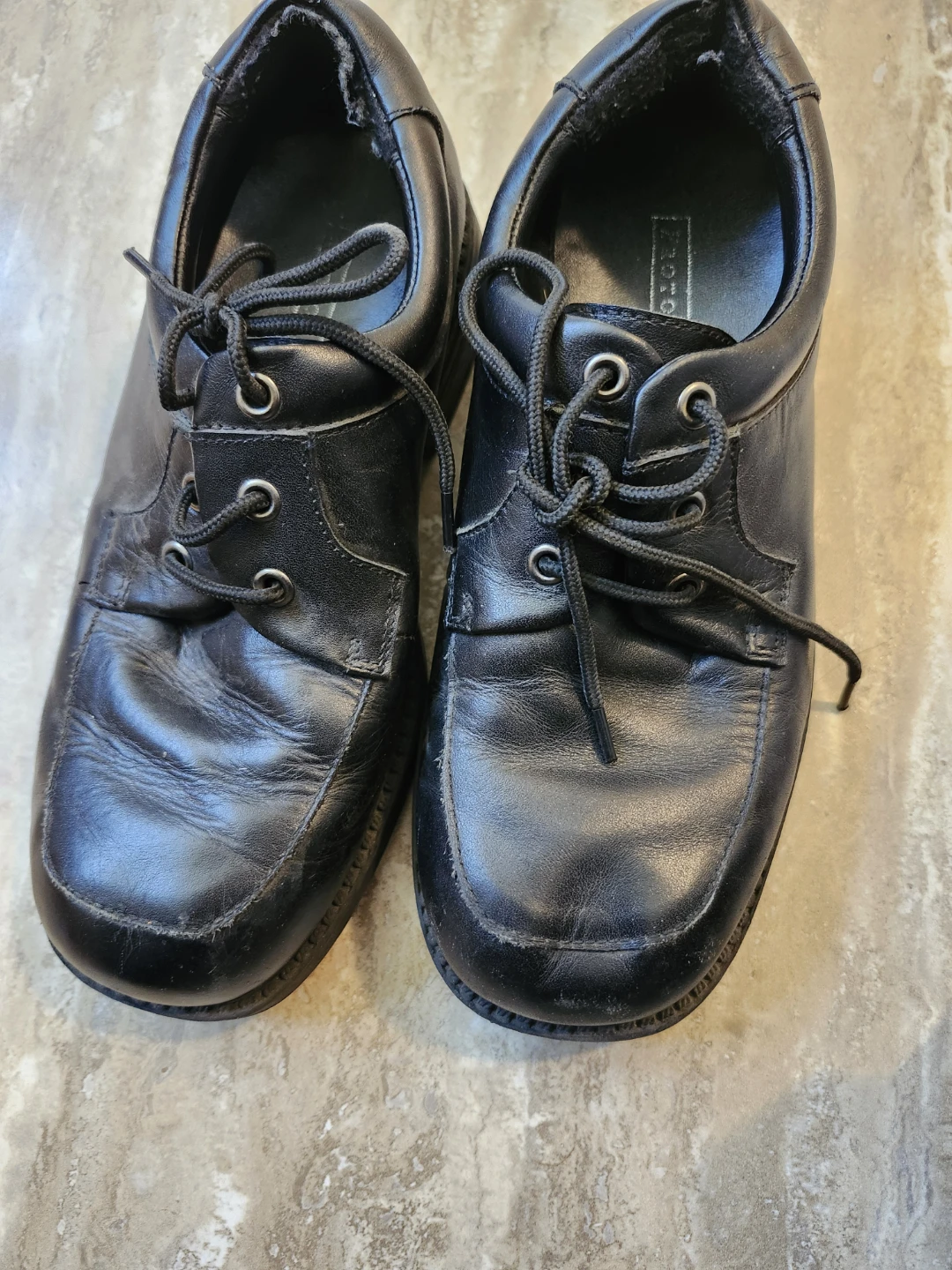 Black leather Lace-Up Dress Shoes