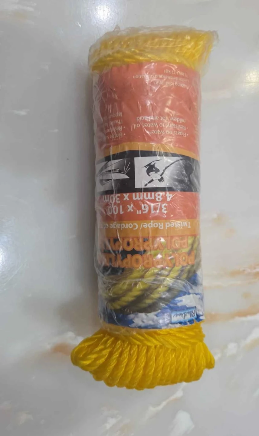 Blue Line Twisted Polypropylene Rope 3/16" x 100'