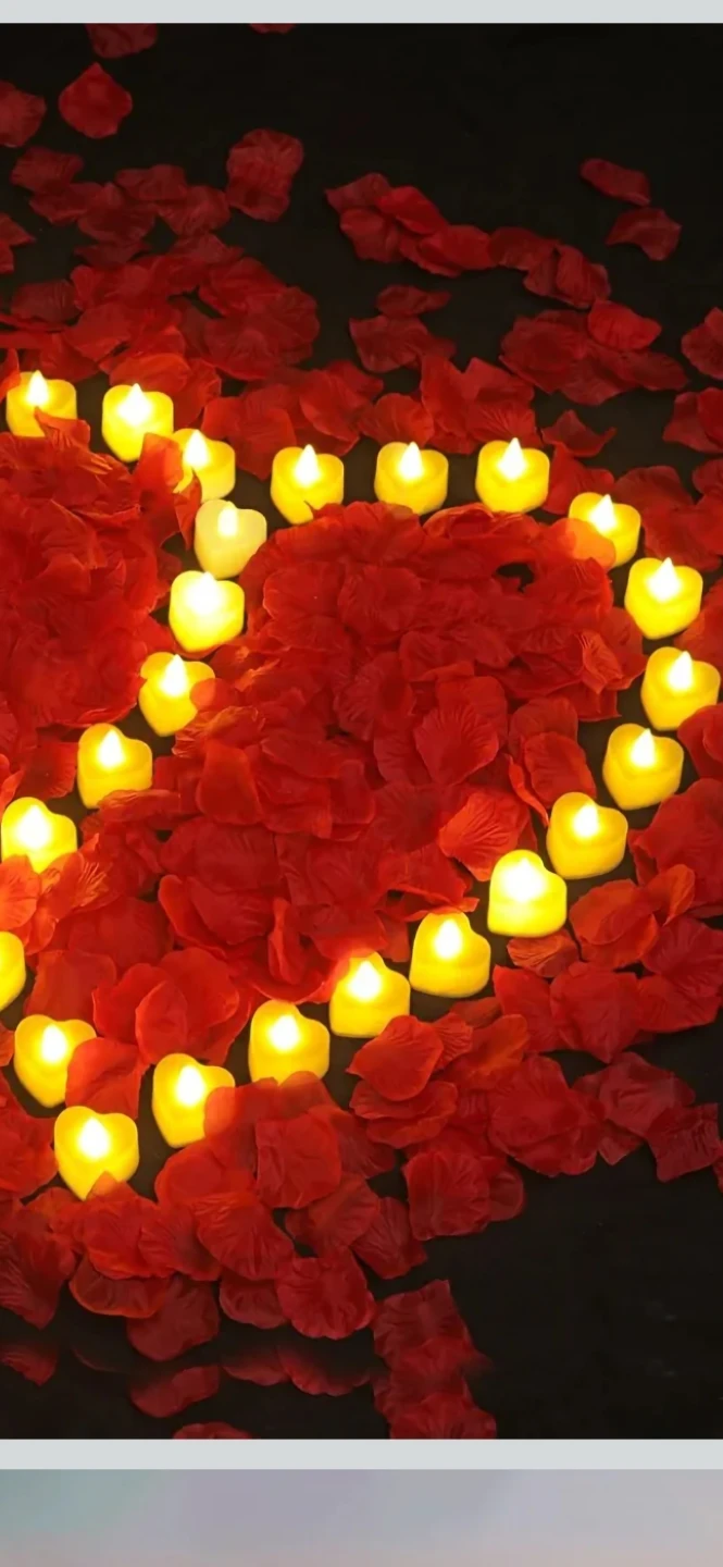 72 LED Candle Lights with 6000 Rose Petals - photo 2