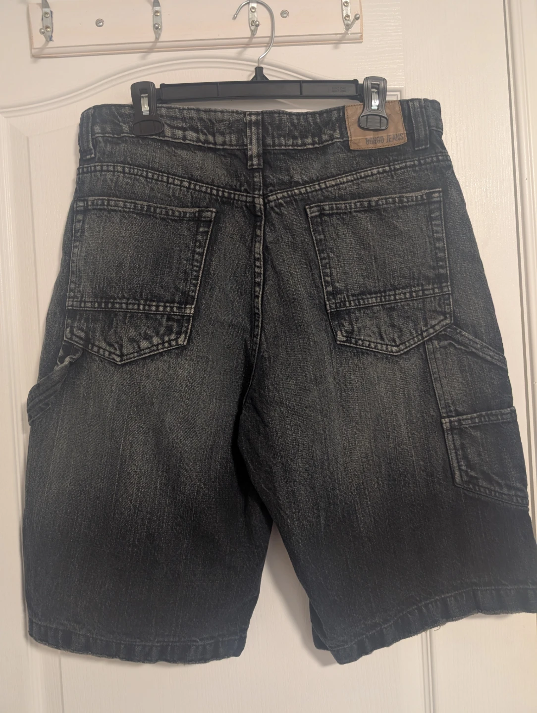 Bongo Jeans Men's Cargo Denim Shorts Black Wash. Size 34 - photo 3