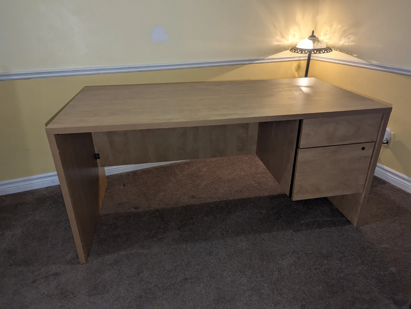 Light Wood Desk with Drawer