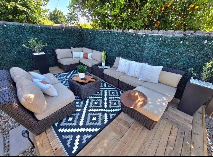 Wicker Outdoor Sectional Sofa with Cushions - photo 2