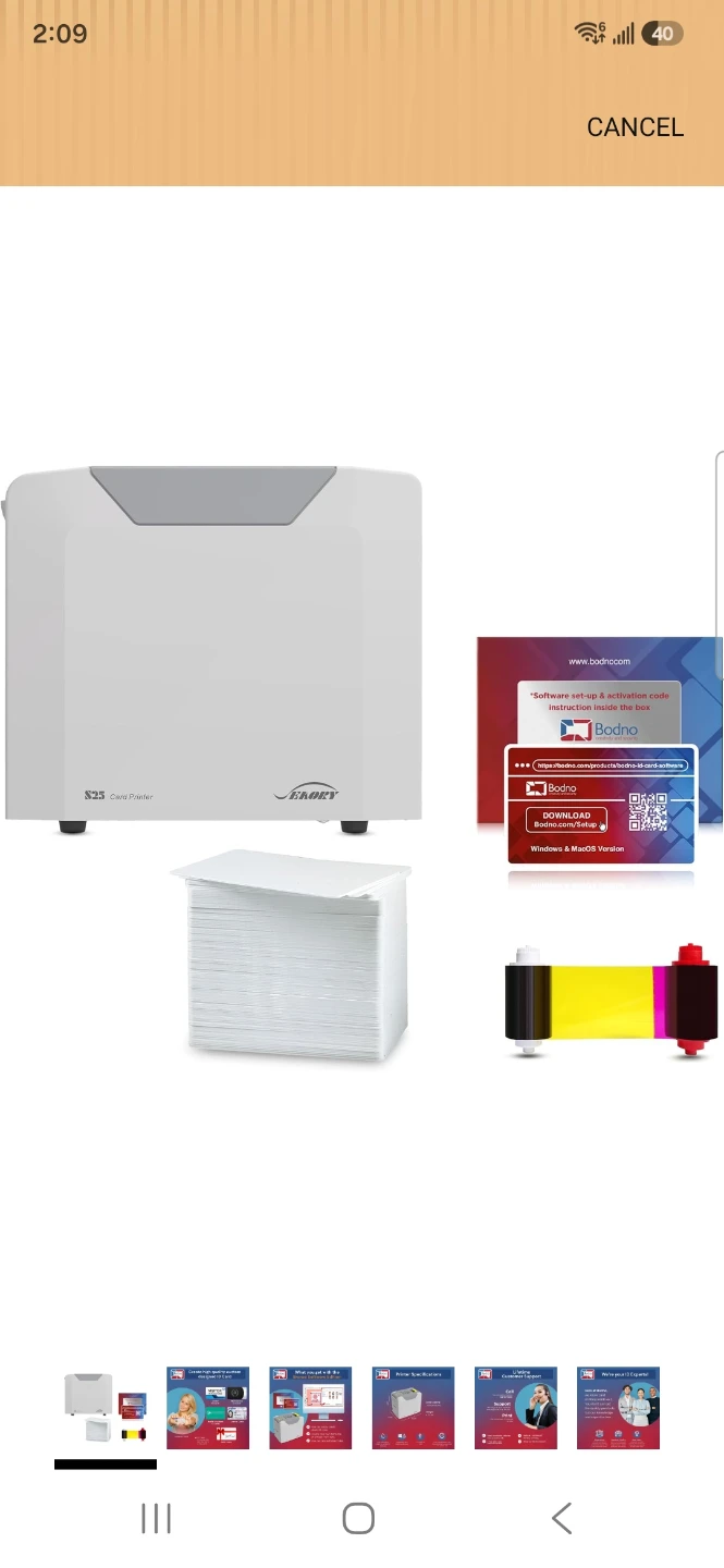 Bodno "Easy Printer" ID Card Printer Bronze Software Edition