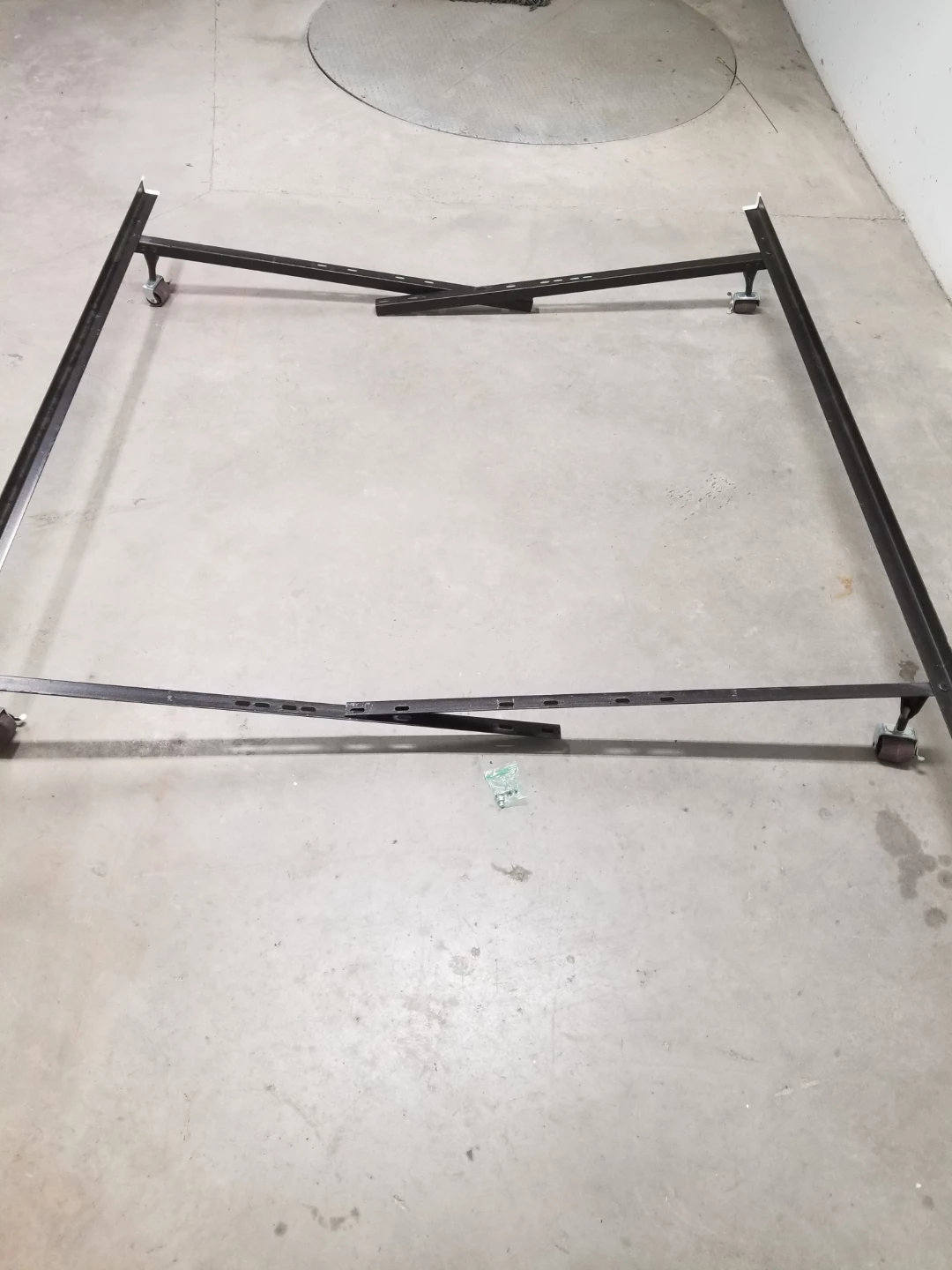 Metal Bed Frame with Wheels