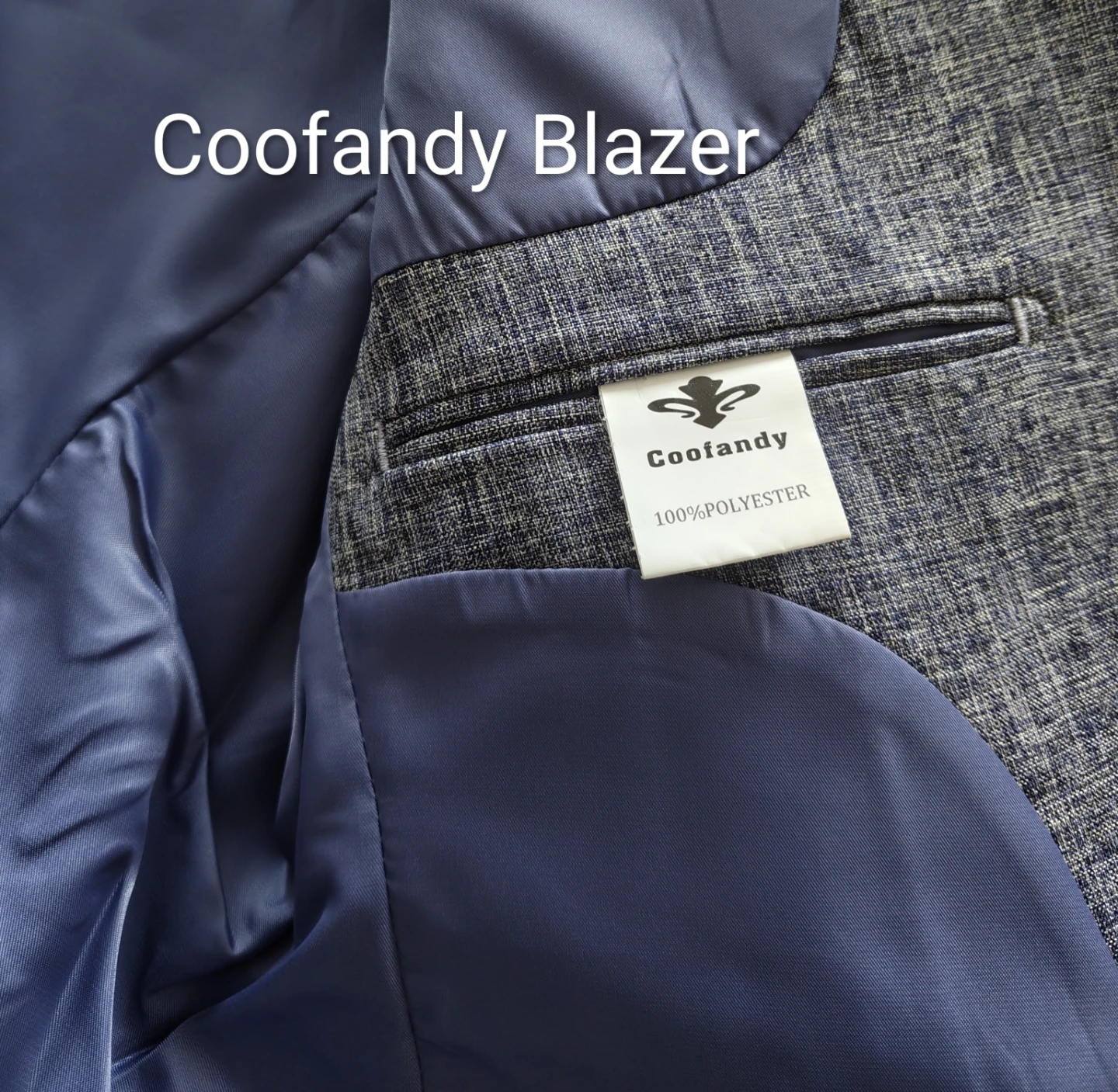 Coofandy Men's Blue Blazer Size Medium - photo 3
