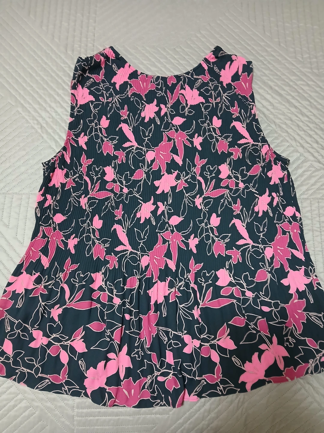 Pennington Women's Pink Floral Sleeveless Top XL - photo 2