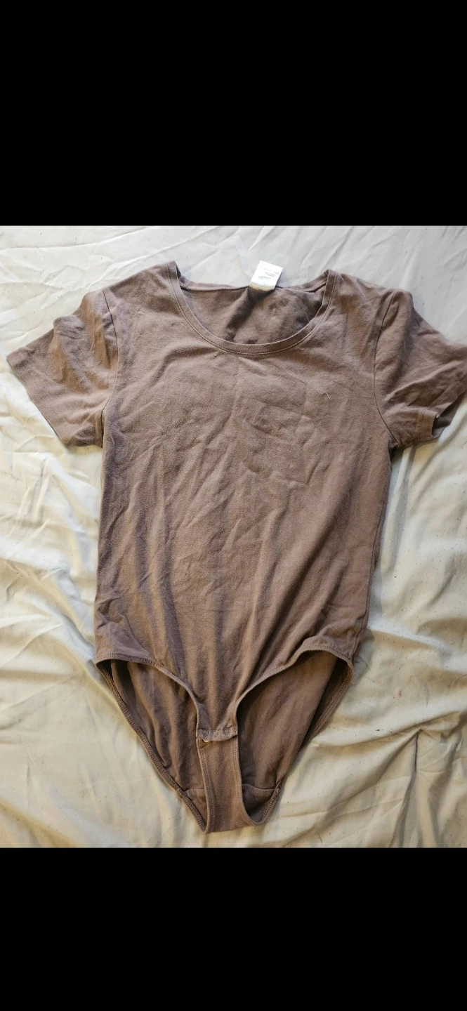 Blue Motion Brown Short Sleeve Bodysuit Size M
