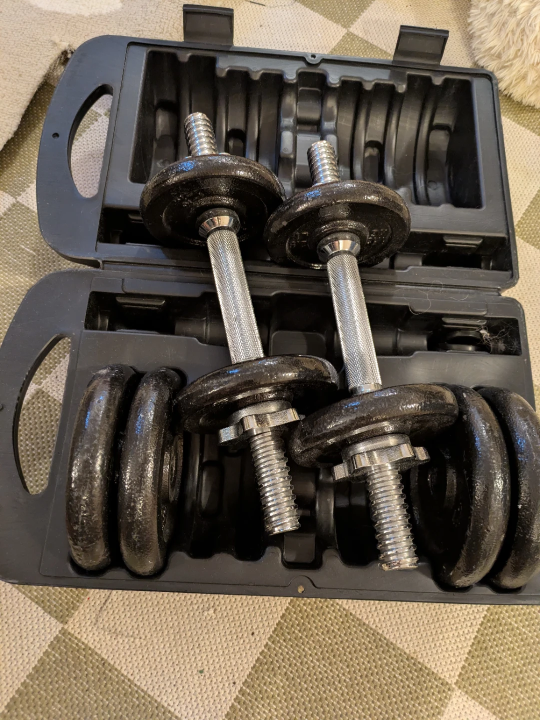 38 pounds adjustable Weight set with Case