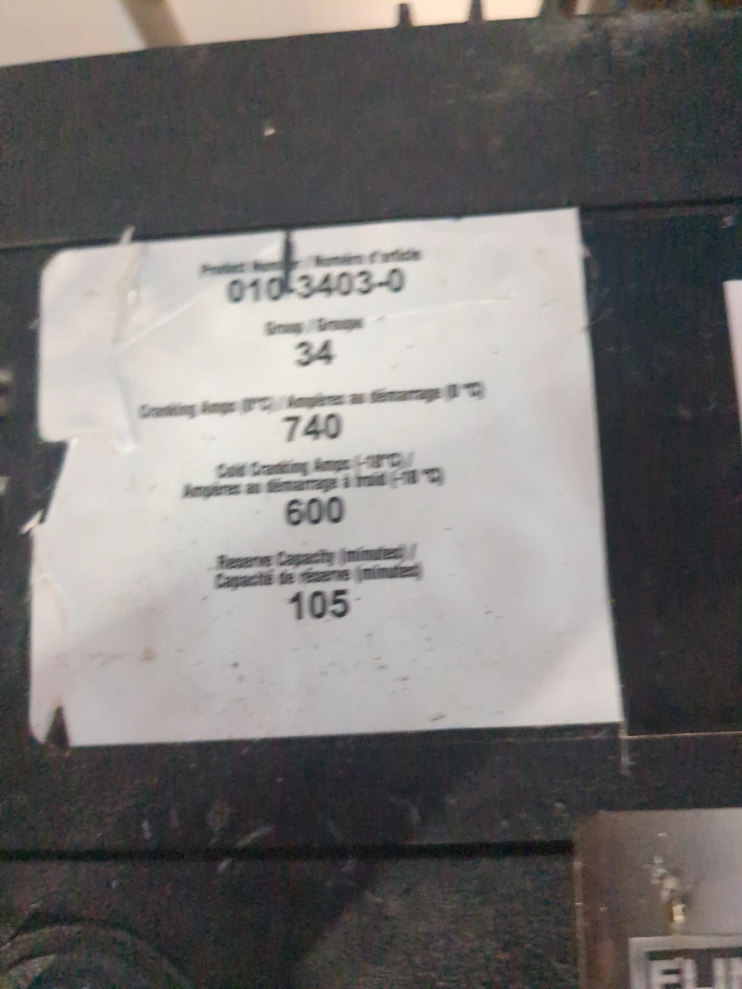 Motomaster Eliminator Group 34 Battery - photo 2