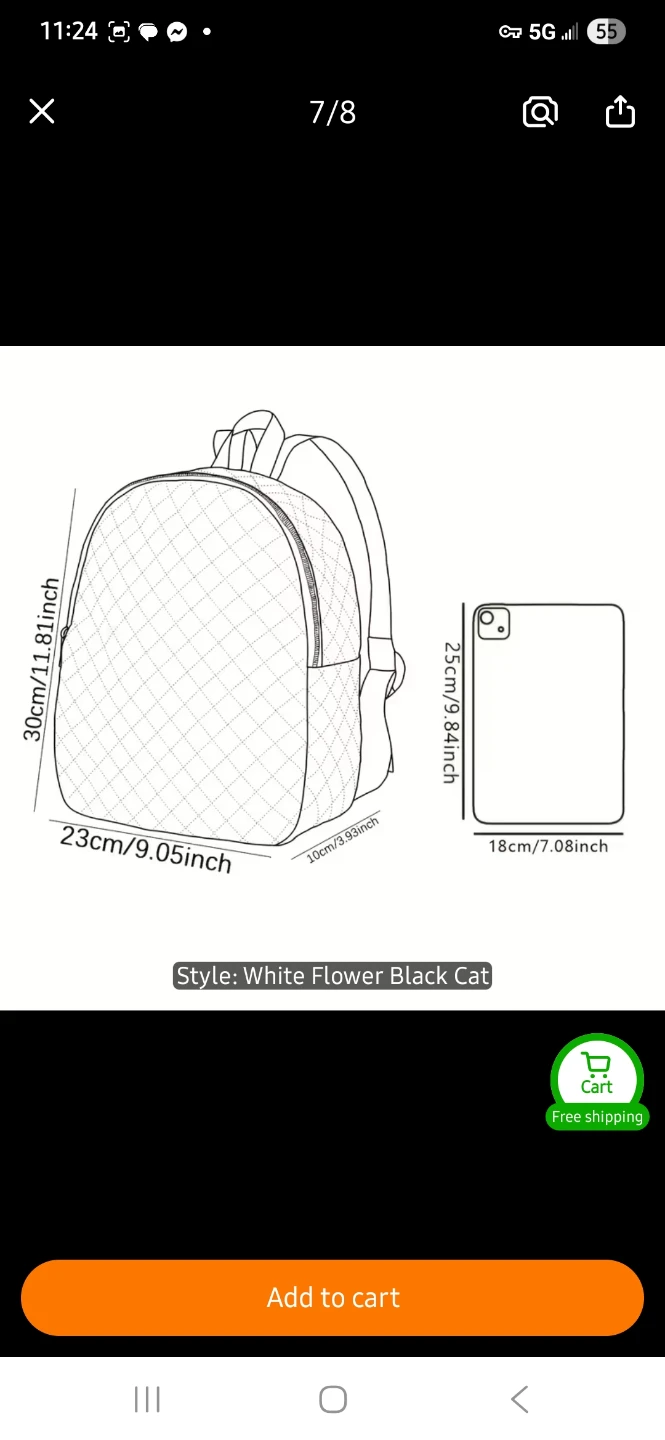 White Quilted Cat Backpack 🐈‍⬛️ - photo 2