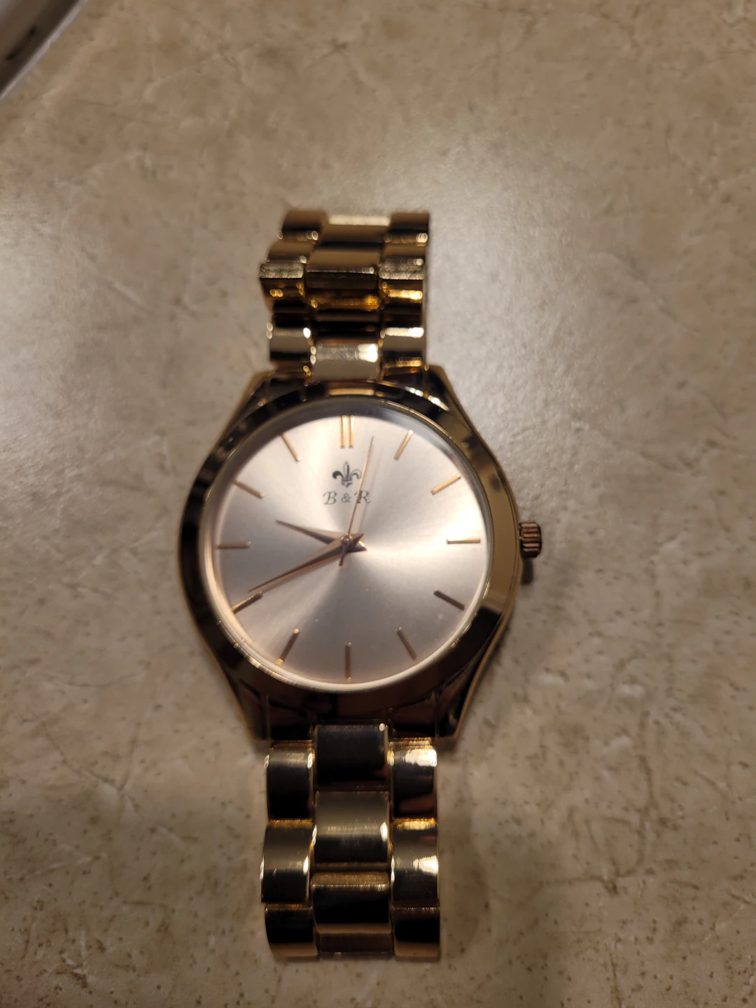 B&R Gold Tone Watch