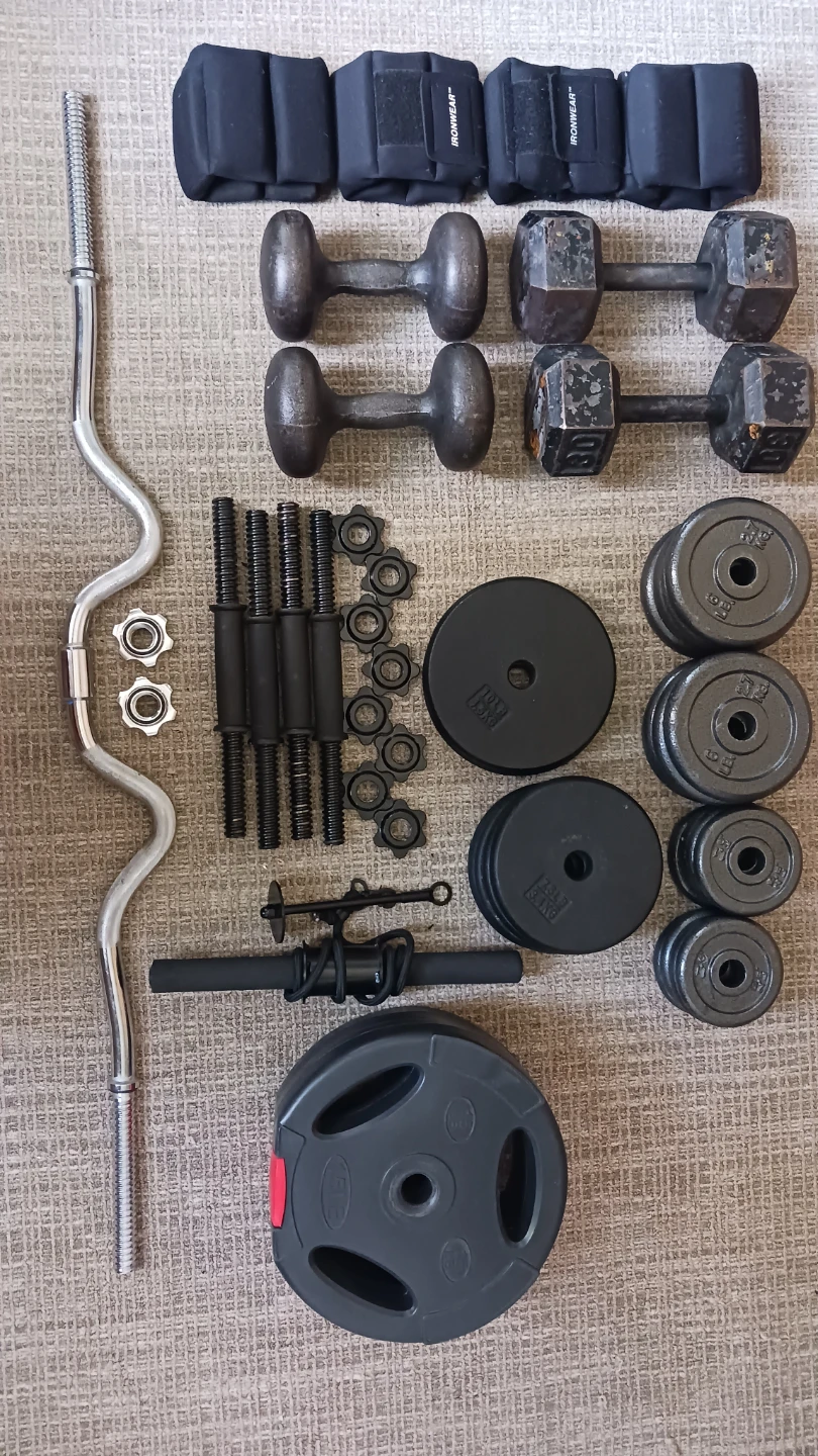 Weights assorted  270 total lbs