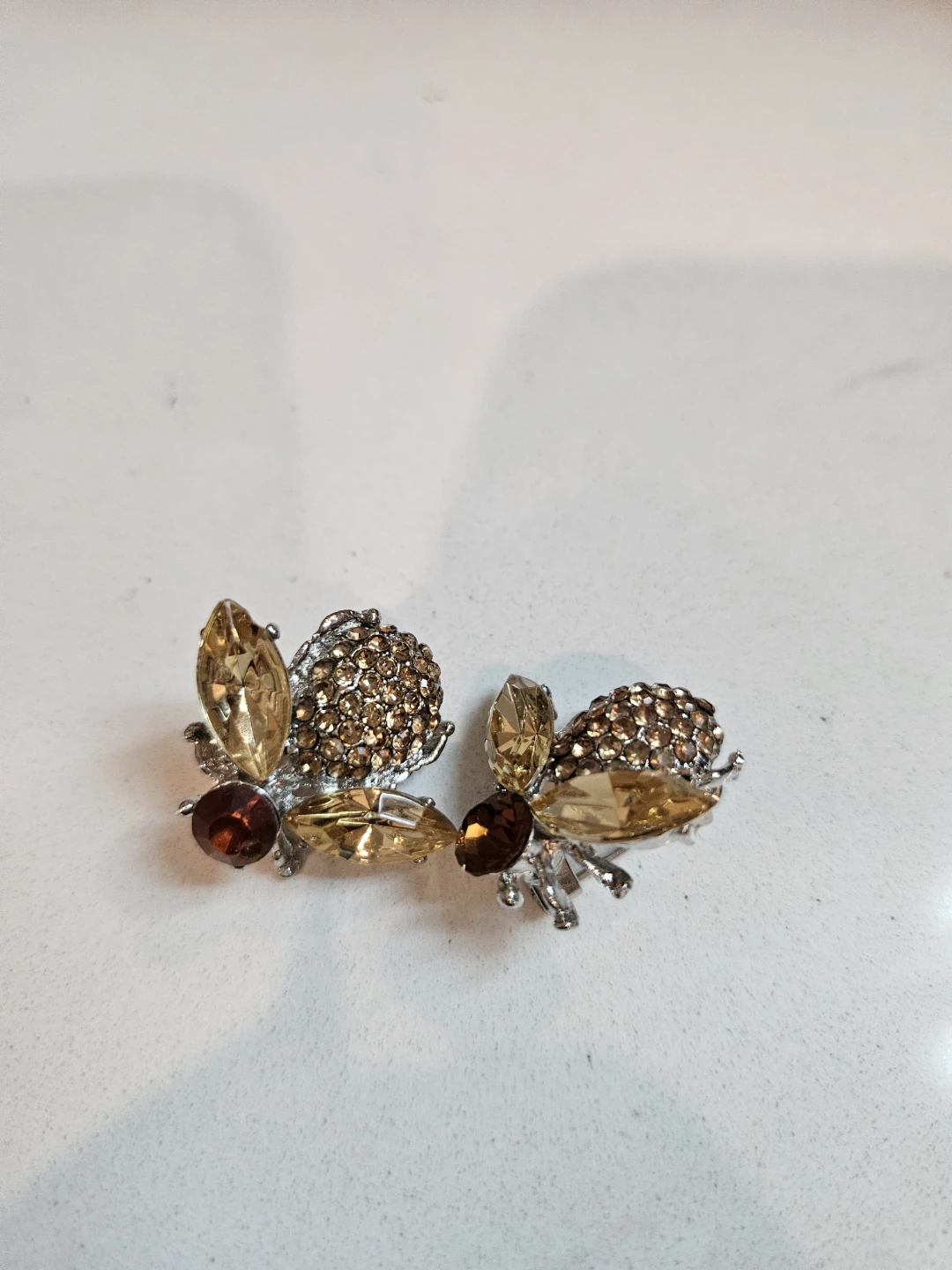Crystal Butterfly Brooch