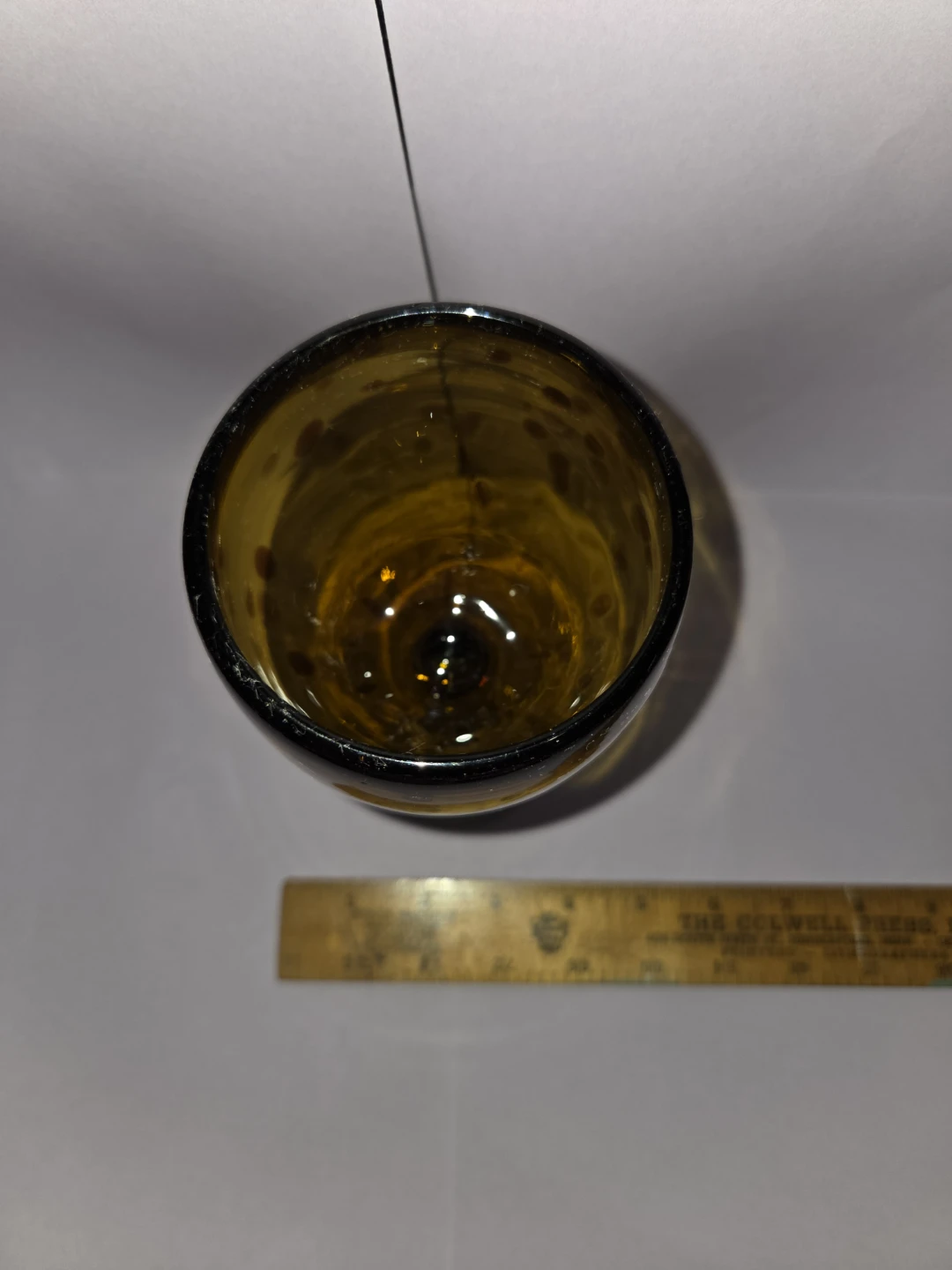 Amber Glass Wine Goblet - photo 2