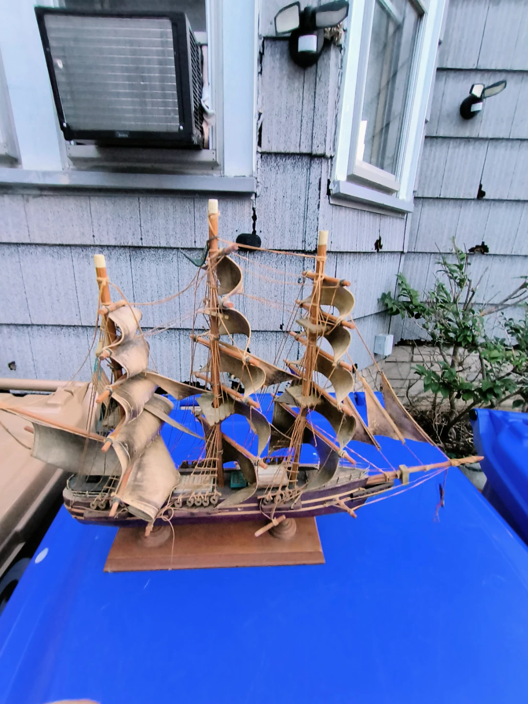 Old wooden ship The flying Cloud 20 long x 15 tall x  2 3/4