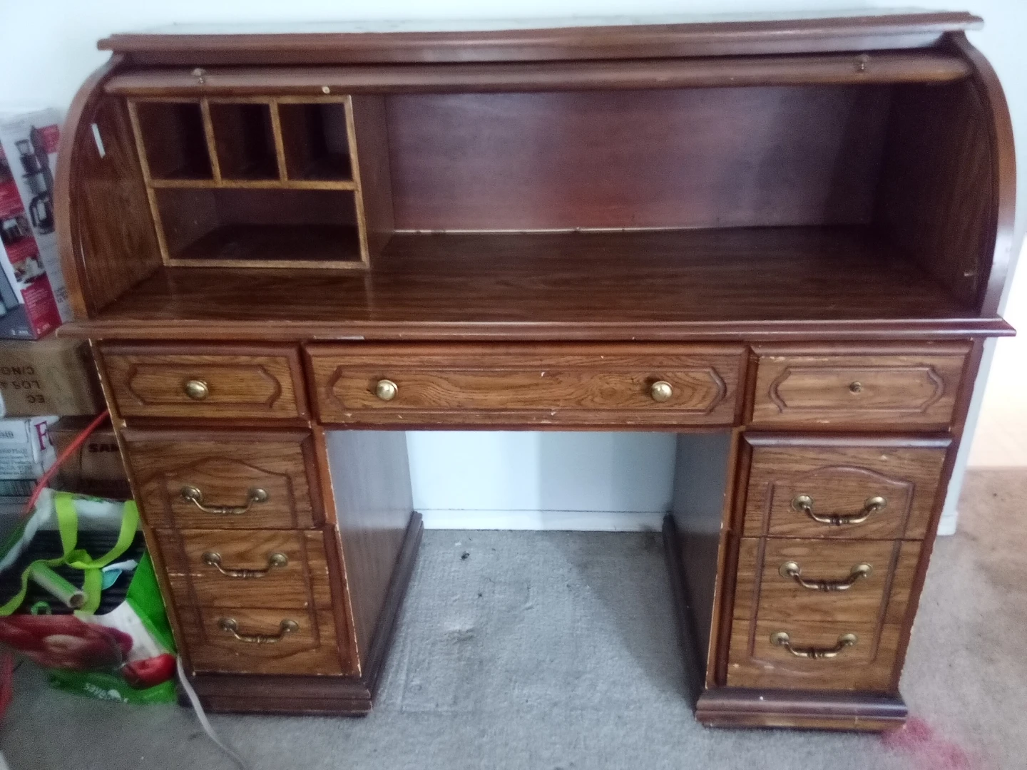 Vintage Roll-Top Desk