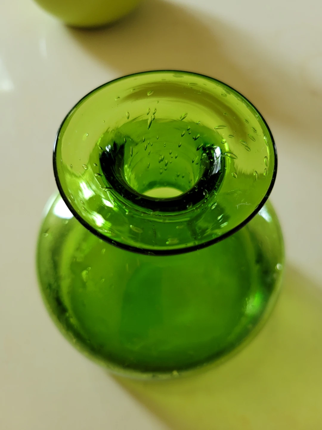 Green Glass Bud Vase - photo 4