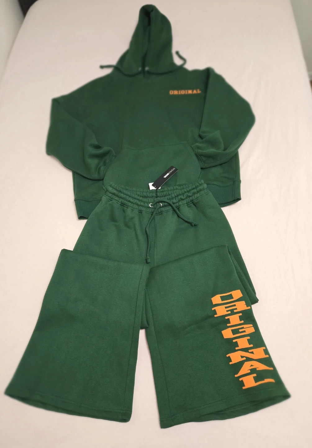 Fashion Nova Original Swag Fleece Pant Set - Hunter Green