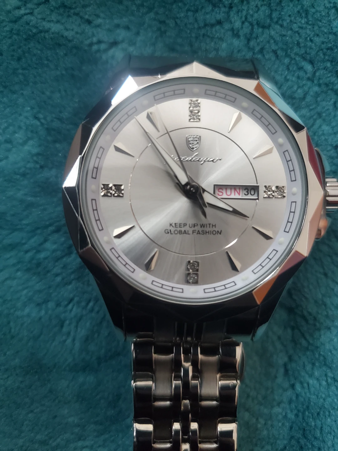 POEDAGAR Men's Watch Silver Stainless Steel - photo 3