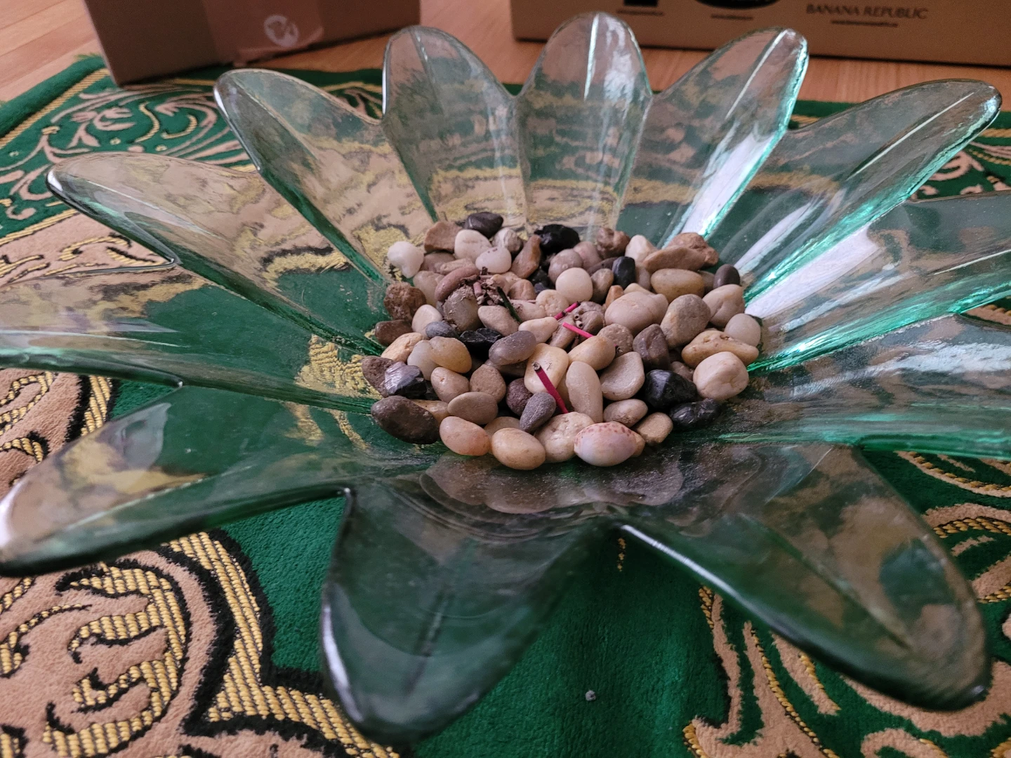 Decorative 2 Glass Bowls with Stand - photo 2