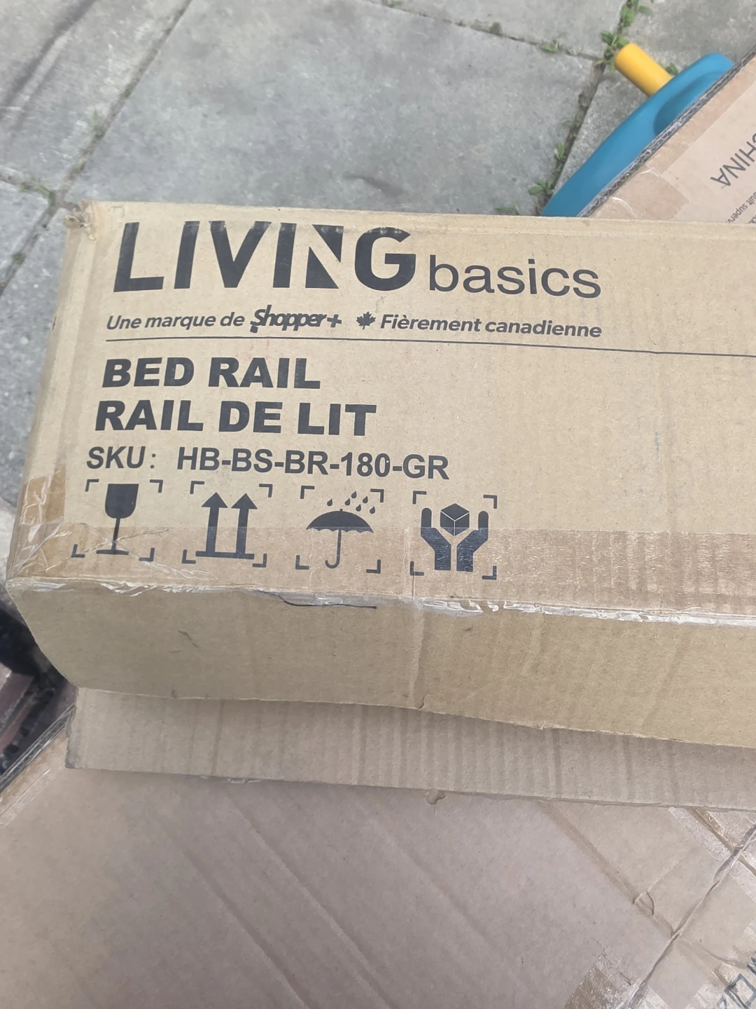 LIVING basics Bed Rail Grey