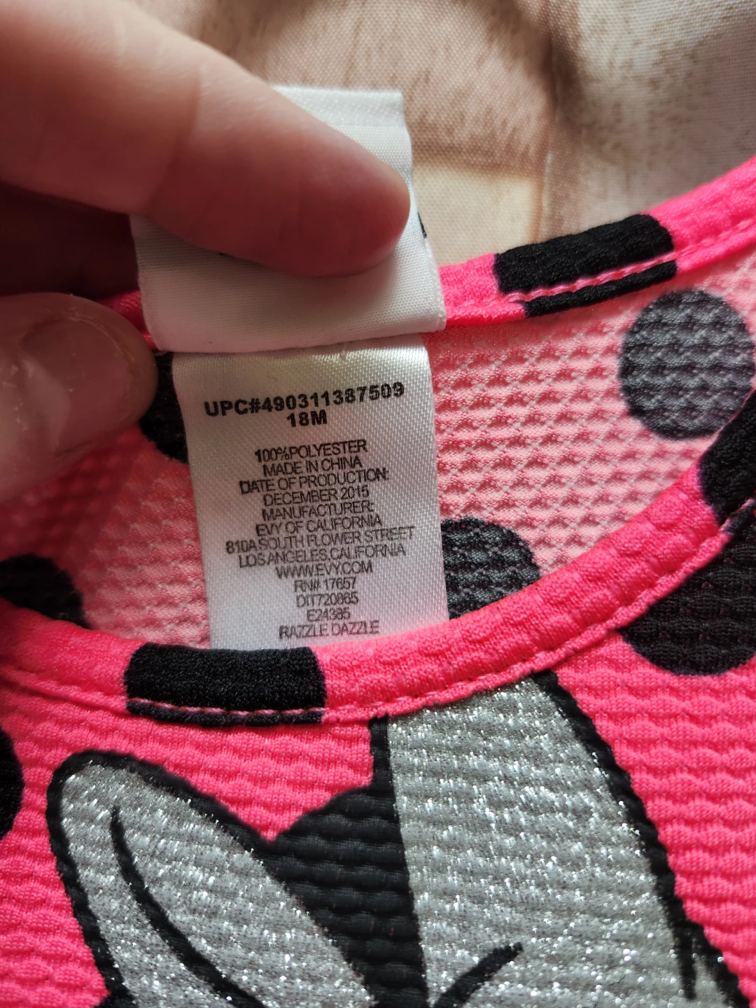 Disney Minnie Mouse Pink Polka Dot Dress - photo 2
