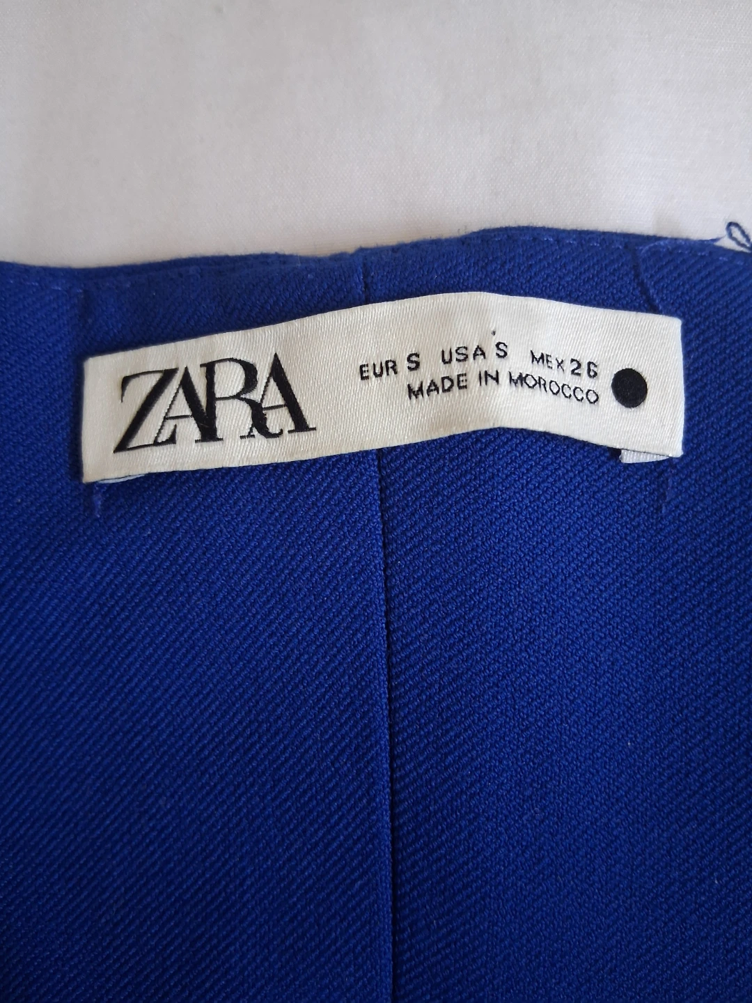 ZARA Royal Blue Strapless Top - photo 4