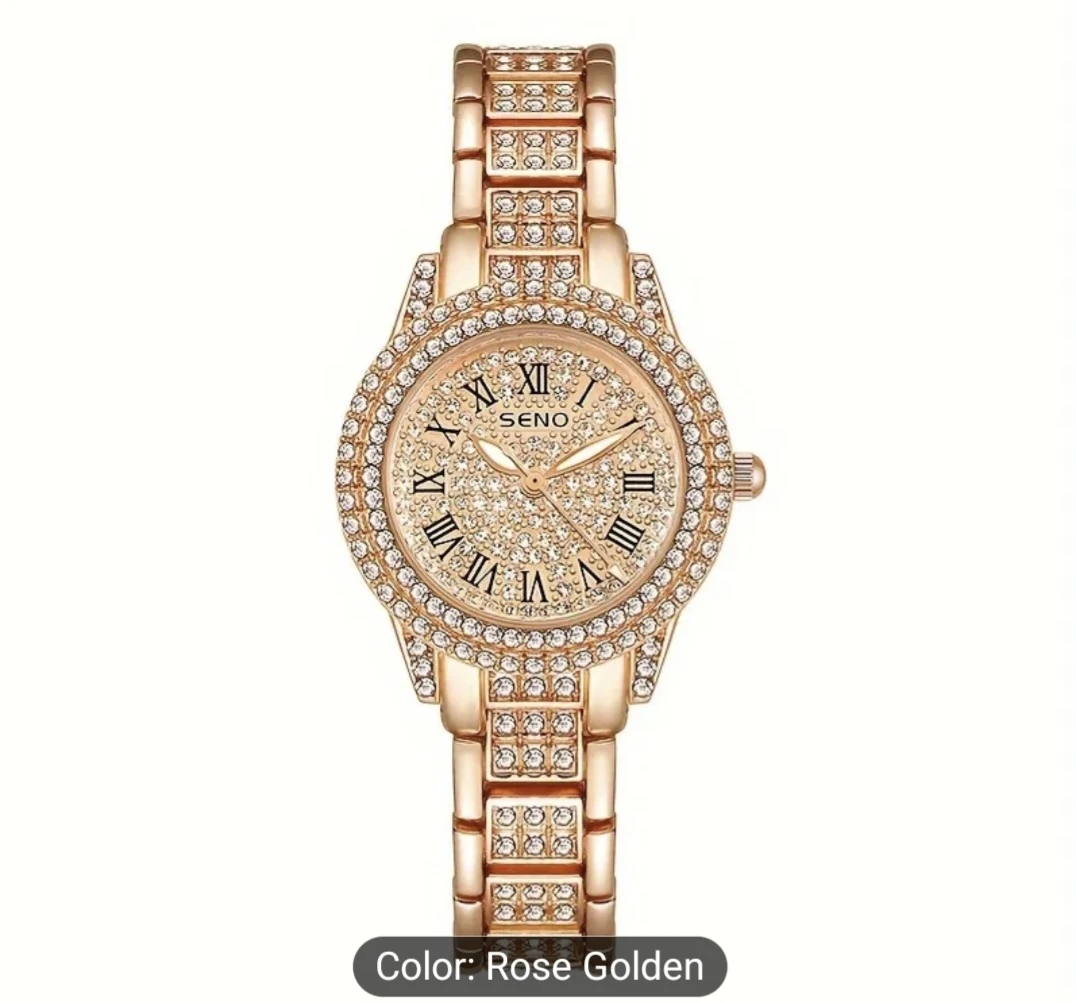 SENO Women's Rose Gold Crystal Watch - photo 2