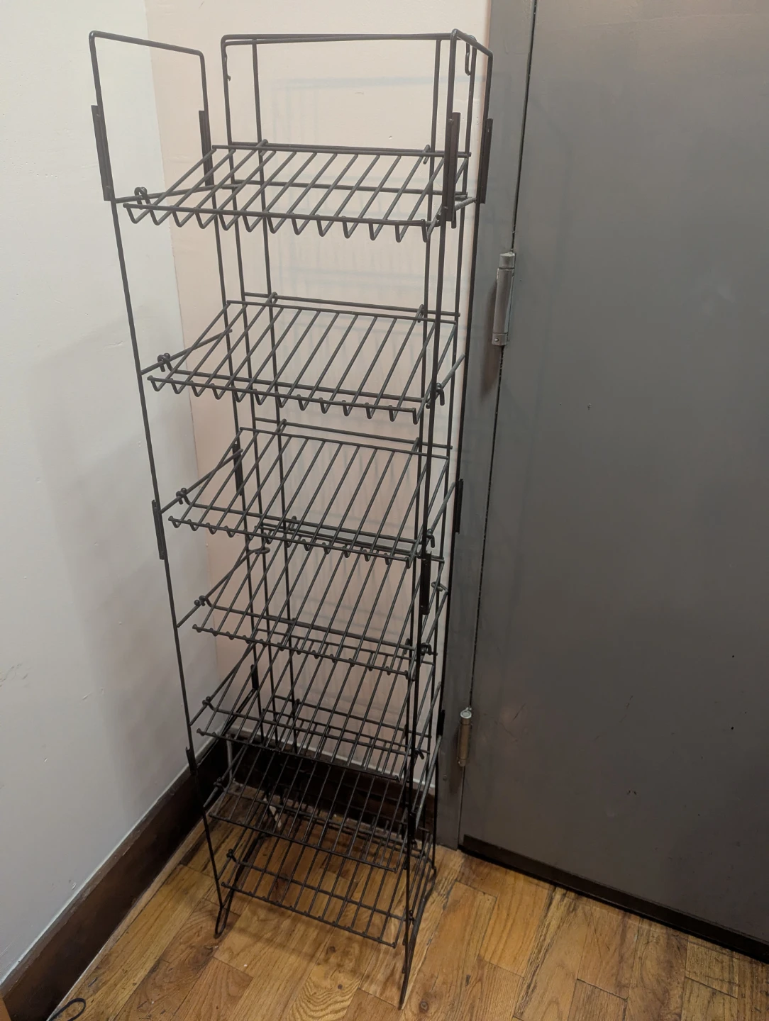 Black Metal Wire Shelf Unit - photo 2