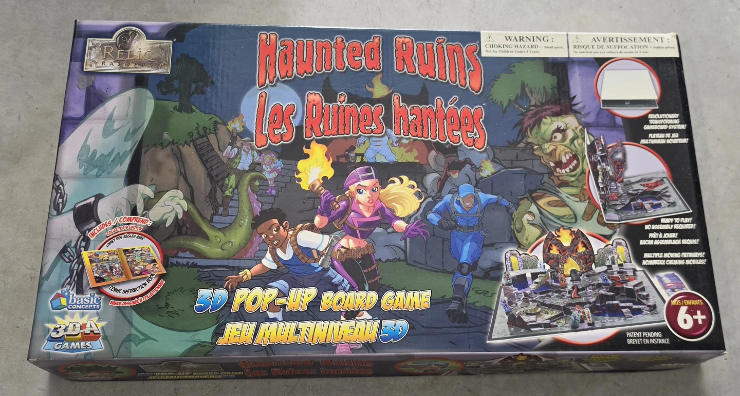 Relic Raiders Haunted Ruins 3D Pop-Up Board Game