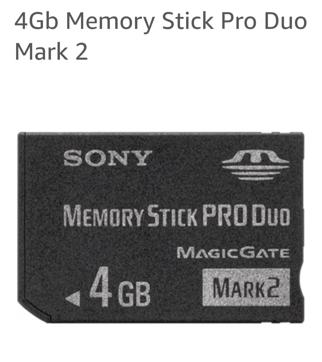 Sony 4GB Memory Stick PRO Duo Mark 2 - photo 2