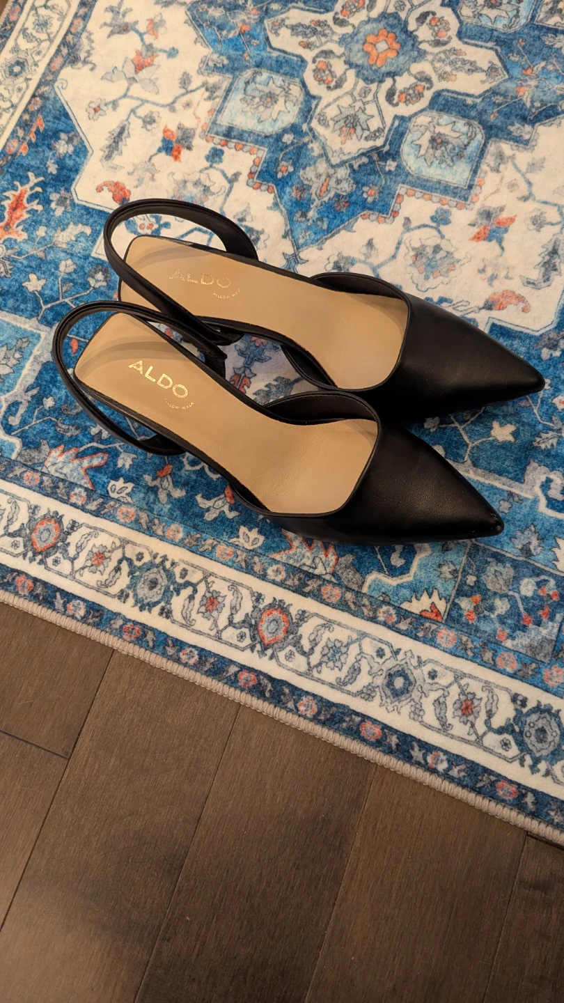 ALDO Women's Black Slingback Heels. Size 6.5