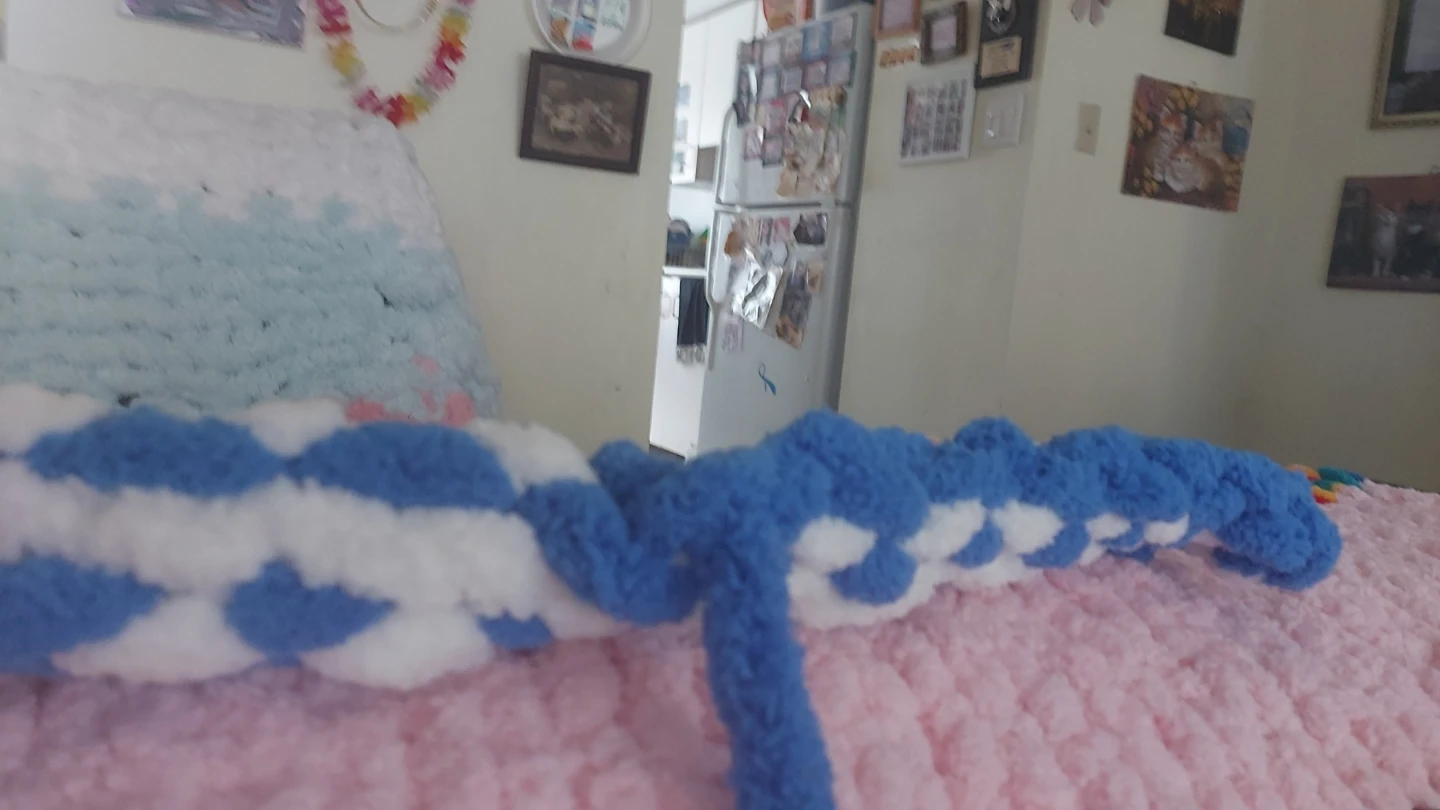 Handmade chunky knit blanket - photo 2