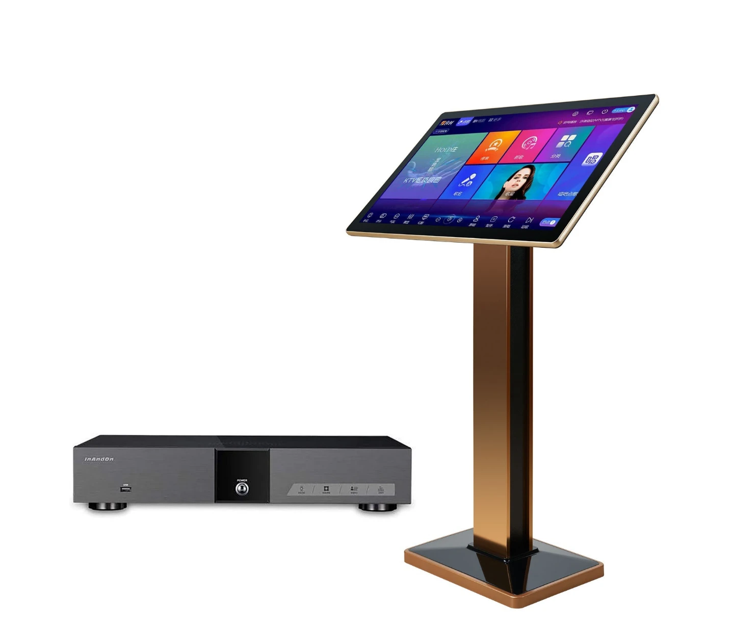 InAndOn Karaoke Machine with Touchscreen Display