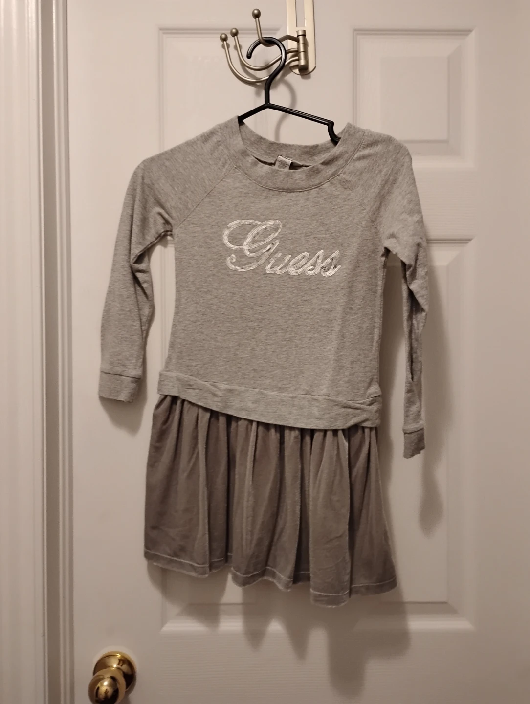 Guess Girls Grey Long Sleeve Dress