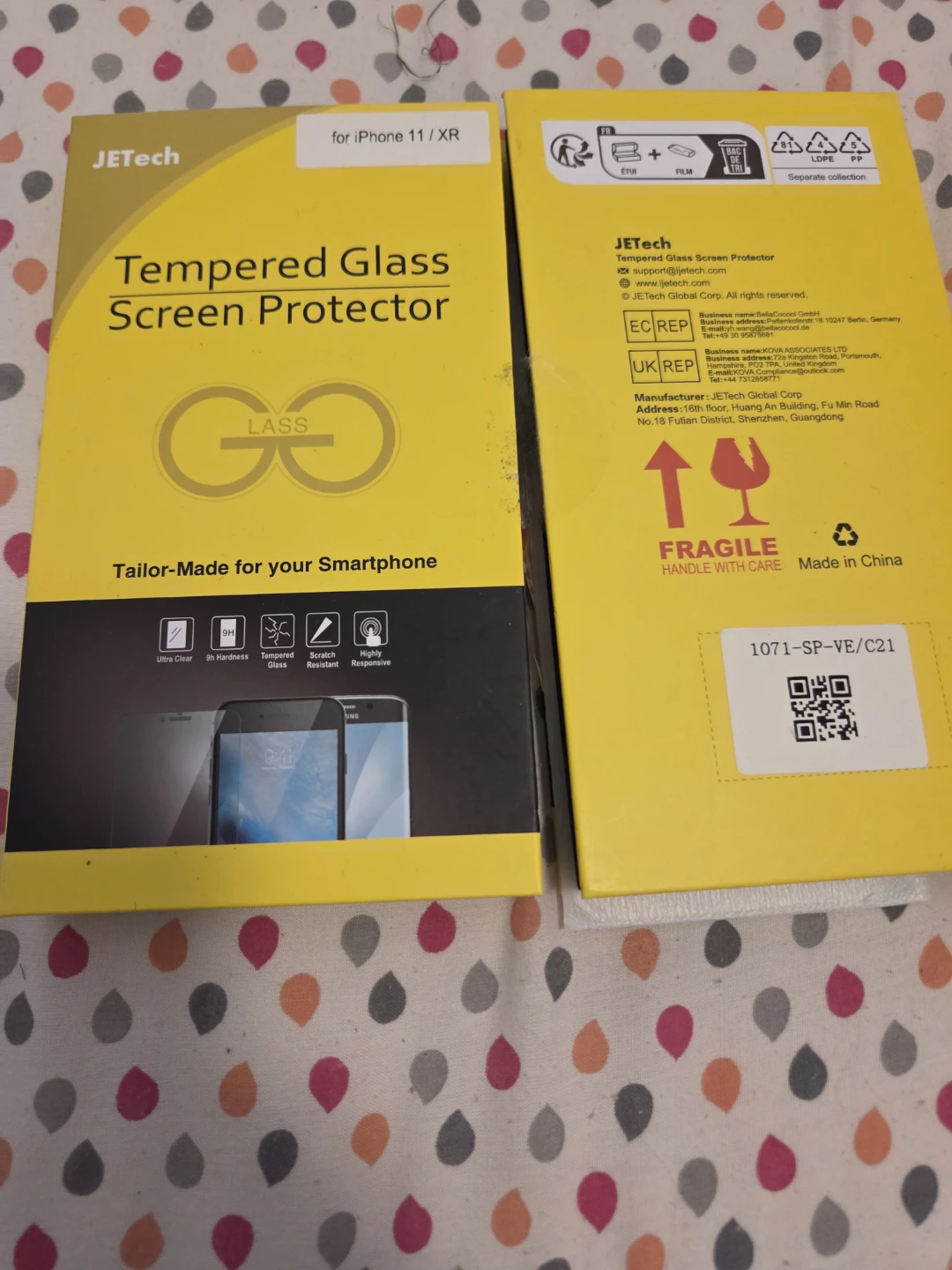 JEtech Tempered Glass Screen Protector for iPhone 11 / XR