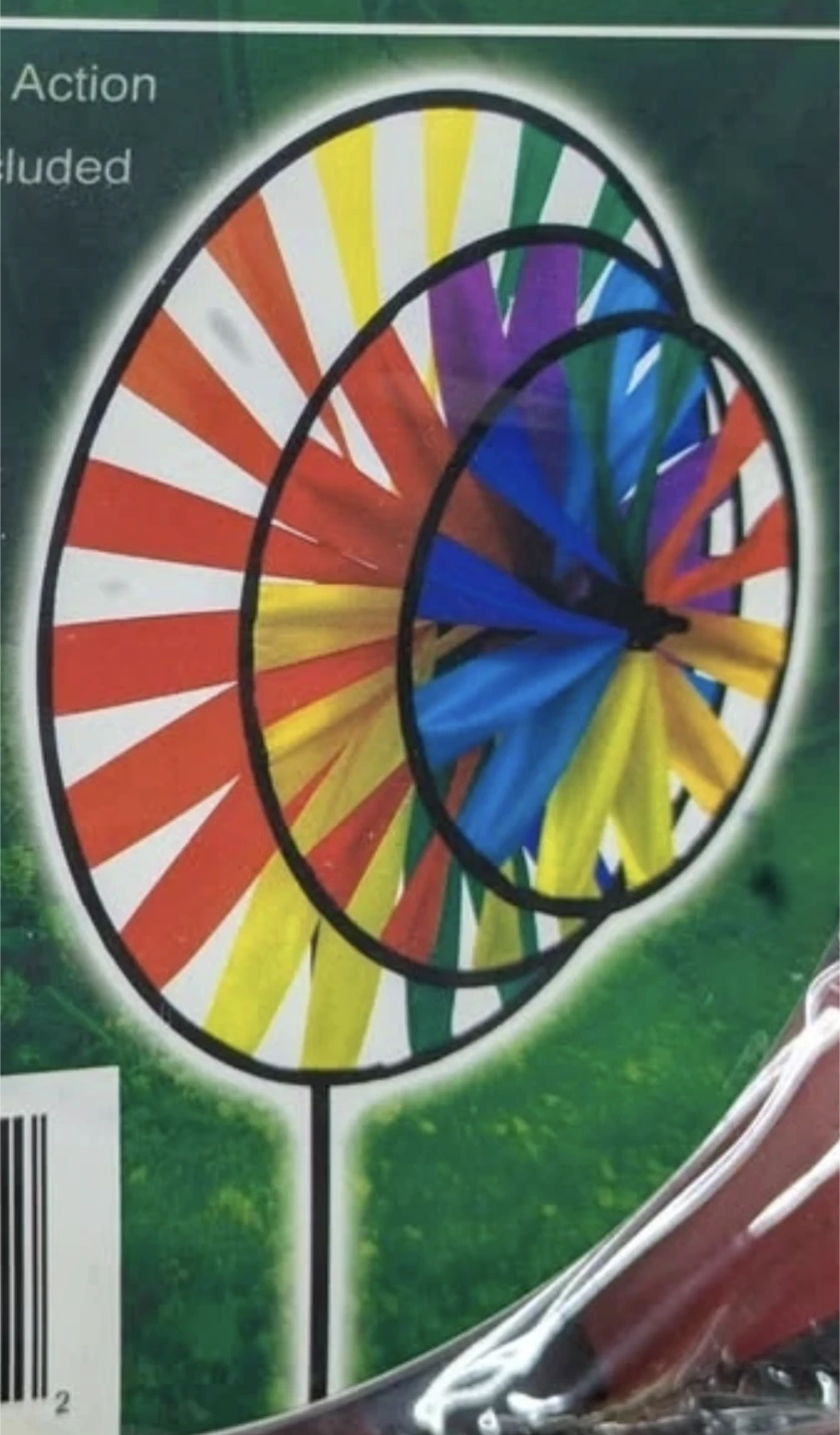 Garden 3 wheel Rainbow Pinwheel by Skydog Kites - photo 5