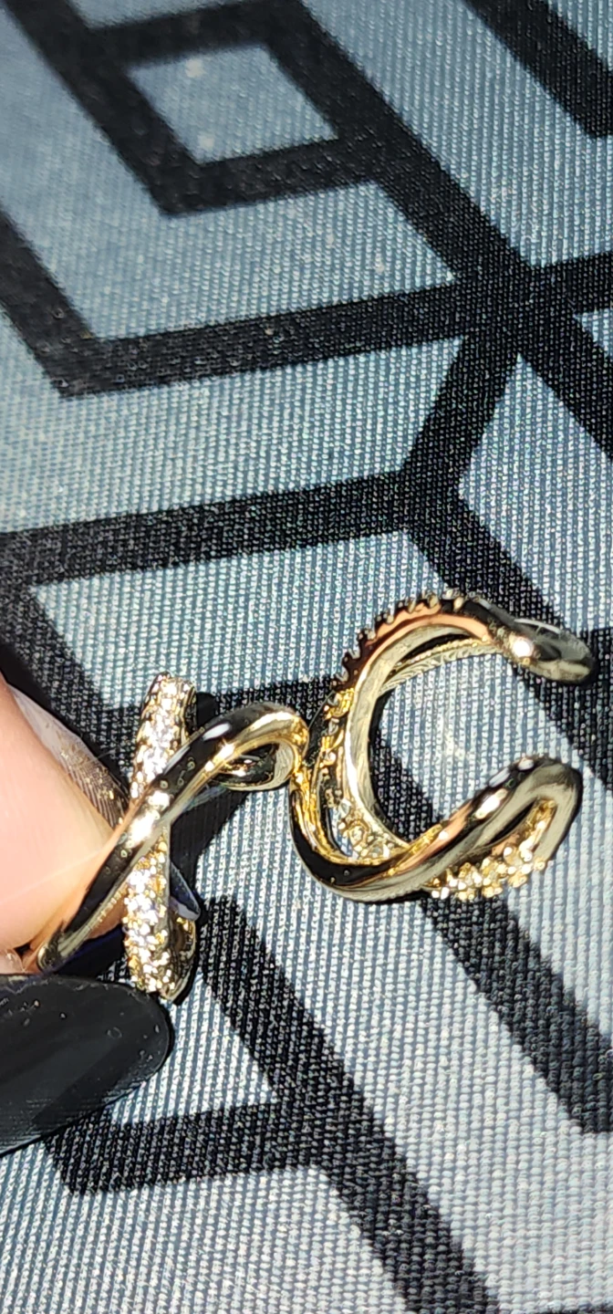gold plated Ear Cuff Set with Rhinestones - photo 3