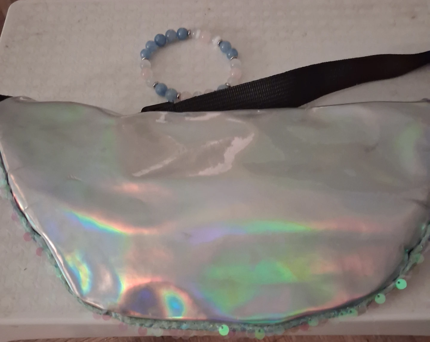 Sequin Fanny Pack with Beaded Bracelet - photo 3