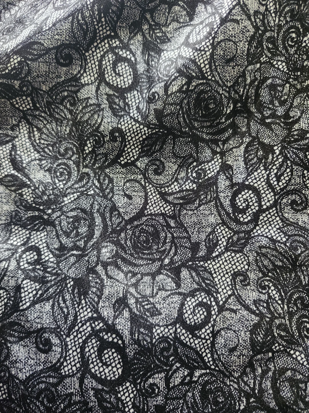 Alternative Black and Silver Floral Patterned Slip Dress - photo 2