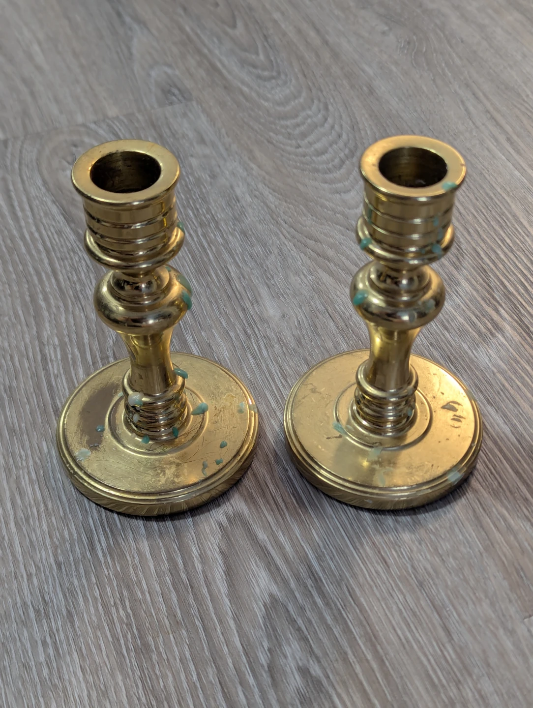 Set of 2 Brass Candlesticks