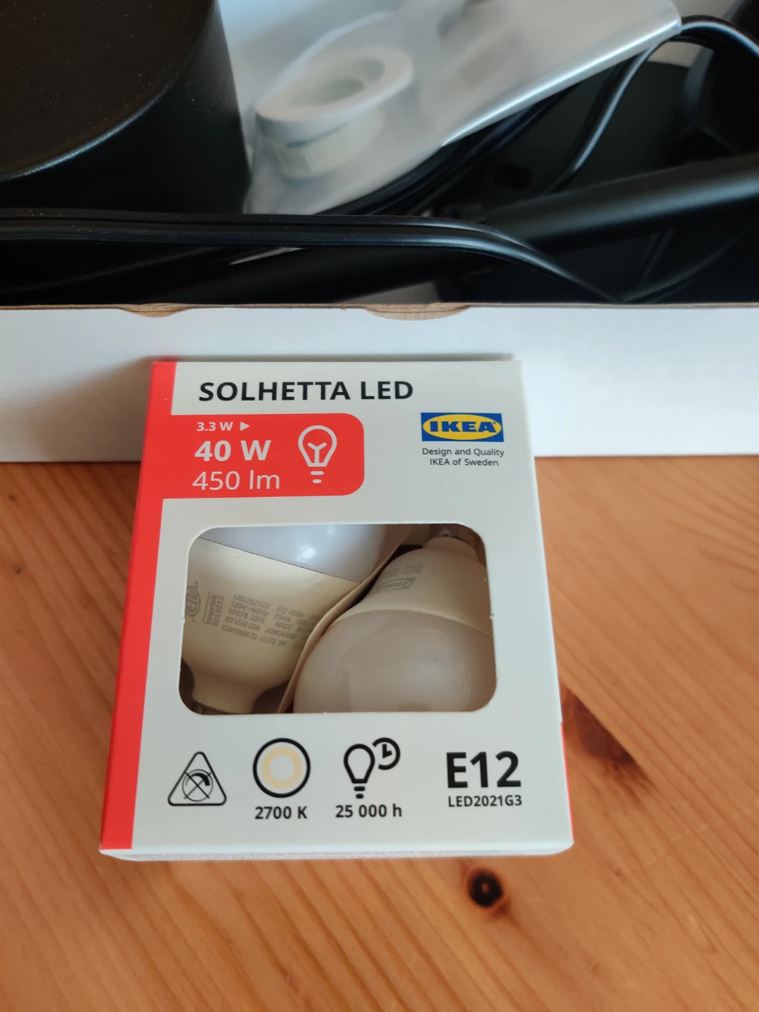 IKEA LÖVMÅNAD Table Lamp with SOLHETTA LED Bulb - photo 4