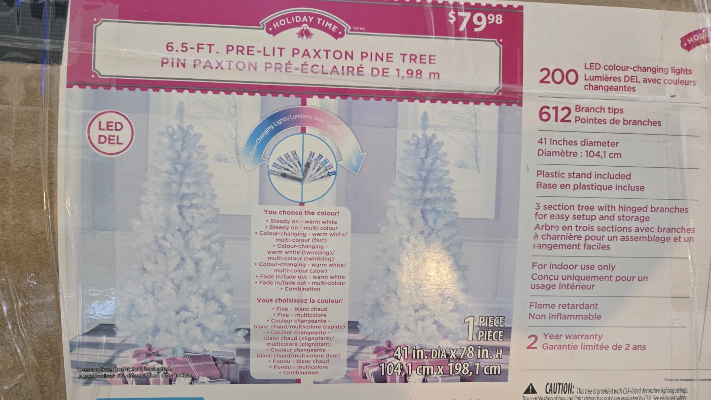 Holiday Time 6.5-FT Pre-Lit Pine Tree - photo 2