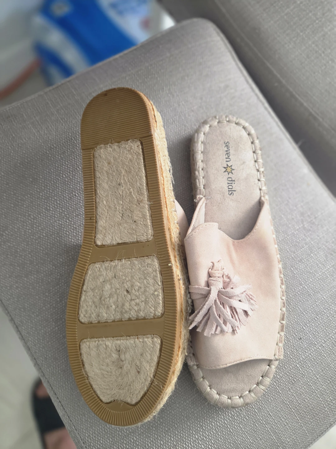 Seven Dials Pink Espadrille Mules